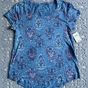 BRAND NEW LUCKY BRAND PAISLEY FLORAL PRINT SHIRT SIZE LARGE